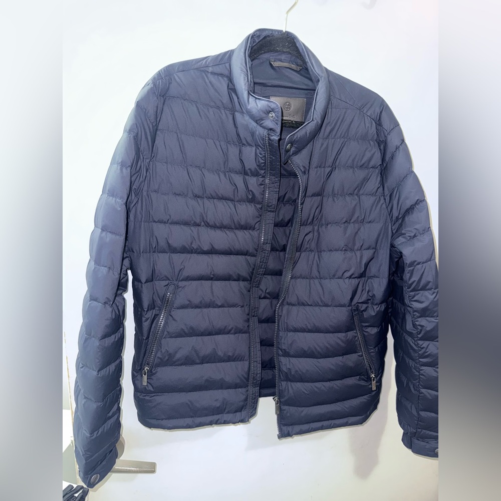 Massimo Dutti Dark Blue Puffer Jacket
